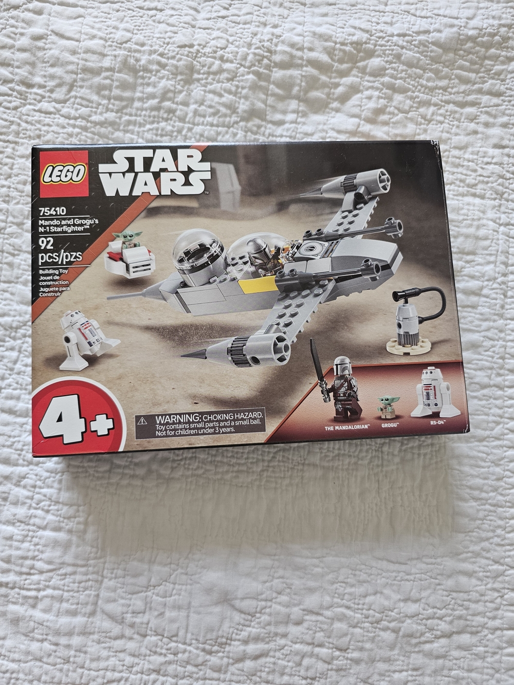 Star Wars Mandalorian N-1 Starfighter Toy - Gray with Yellow Accent NWT